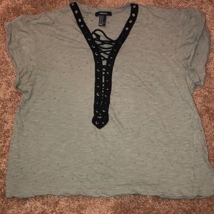 Forever 21 army green shirt size M